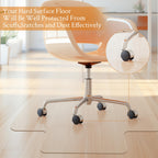 KMAT Office Chair Mat,Easy Glide Hard Wood Tile Floor Mats,Chair Mat for Home Office Rolling Chair,Heavy Duty Floor Protector -Anti-Slip-45 x53 with Lip