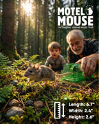 Motel Mouse Humane Mouse Traps No Kill Live Catch and Release 4 Pack - Reusable, Easy to Use & Clean, No Touch Release, Sensitive Includes Cleaning Brush, Instruction Manual & Video - Mousetrap Indoor
