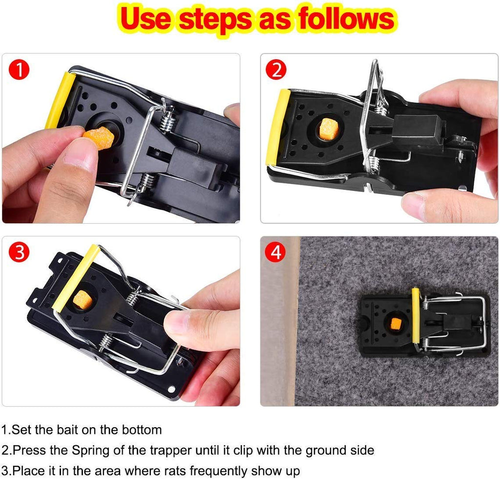 Mouse Traps, Quick Effectively, for Home, Mice Traps for House Indoor, Outdoor, Safe for Family and Pet 12 Pack