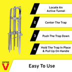 Victor Plunger Style Mole Trap - Kill Moles in Your Yard - Humanely Kill Moles - 0645 - Weather Resistant Trap - Ready to Use