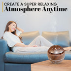 Aromatherapy Cool Mist Diffuser, Essential Oil Diffusers with LED 7-Color Lights, 120ml Capacity, Silent Aroma Diffuser for Home Bedroom, 5V USB Cool Mist Humidifier (Oak)