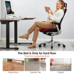 Clear PVC Office Chair Mat - Stronger & Durable Desk Chair Mat for Hardwood Floor, Non-Slip Floor Protector for Office Chair Casters, Hardfloor Mat for Desk (Clear for Hardwood, 36X47IN Rectangle)