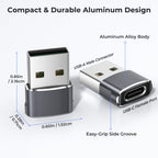 USB to USB C Adapter,USBC Female to USB A Male Adapter,Type C Converter Charger for iPhone 17 17e Pro Max,16 15,Apple Watch iWatch S11 S10 SE,AirPods 3,iPad mini Air,Samsung Galaxy S25 S26