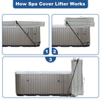 TOCRETOARE Hot Tub Cover Lifter, Spa Cover Lift, Hot Tub Cover Lift Removal System Height 31-41 Inch Adjustable, Fit for Most Spa Hot Tubs