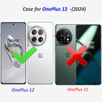 Ftonglogy for OnePlus 12 5G Case: Slim Thin Carbon Fiber Classic Design Soft Hybrid Bumper Lightweight Anti Fingerprint Shockproof Protective Cell Phone Cover 1 + 12 (Blue)