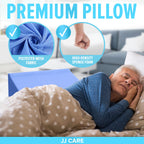 JJ CARE Bed Wedges & Body Positioners - 23.6 Inch, 30 Degree Curved Body Positioning Wedge Pillow for Side Sleeping, Foam Wedge Pillow for Bed Ridden with Pillow Case