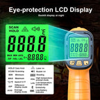 Infrared Thermometer Pyrometer -58℉ to 1796℉(-50~980°C), 30:1 Non Contact Digital Laser Thermometer Temperature Gun for Cooking, Home Repairs, High and Low Temperature Alarm, Adjustable Emissivity