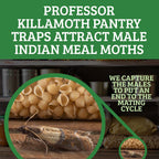 Professor Killamoth Pantry Moth Traps 6 Pack, Professional Grade Pheromone Moth Traps for House Indoor, Non-Toxic Pantry Moth Trap for Kitchen, Food & Cupboards