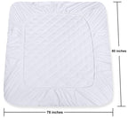Utopia Bedding Quilted Fitted Mattress Pad (King), Elastic Fitted Mattress Protector, Mattress Cover Stretches up to 16 Inches Deep, Machine Washable Mattress Topper (White)