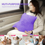 okmaba Hysterectomy Pillow with Pocket for Ice/Hot Packs, Abdominal Surgery Recovery Pillow for Women, Post-Surgery Support Cushion(Purple)