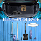 Snow Shovel for Car Driveway, 2024 New Upgrade Snow Shovels for Snow Removal, Lightweight Portable Adjustable Large Capacity Shovel Perfect for Garden, Camping, Snowman Playing and Emergency(Black)