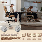 Office Chair Mat Carpet Protector: 36" x 48" Plastic Heavy Duty Computer Desk Mats with Lip for Low Flat and No Pile Carpeted Floor - Clear Rug Pad for Rolling Chairs Office Work Home Gaming Rectangle