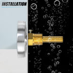 MEANLIN MEASURE 1/2" NPT Bimetal Thermometer for hot Water, boilers, and Pipes，2-1/2" Dial, 2-1/4" Lead-Free Brass Stem，Temperature Range 0-250°F/-20-120°C,Center Back Mount (Pack of 2