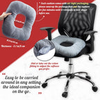 Vinban Stuffed Donut Pillow Seat Cushion | for Tailbone and Coccyx Pain, Hemorrhoids, Bed Sores, Pregnancy, Prostate, Surgery Recovery, Sitting Pressure Relief, for Home, Office and Car (Grey)