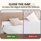 Vekkia King Size Bed Wedge Pillow for Headboard, Mattress Gap Filler,Bed Gap Filler,Triangle Bloster Pillow Close Bed Gap (0-4.5") Between Your Headboard and Mattress, White