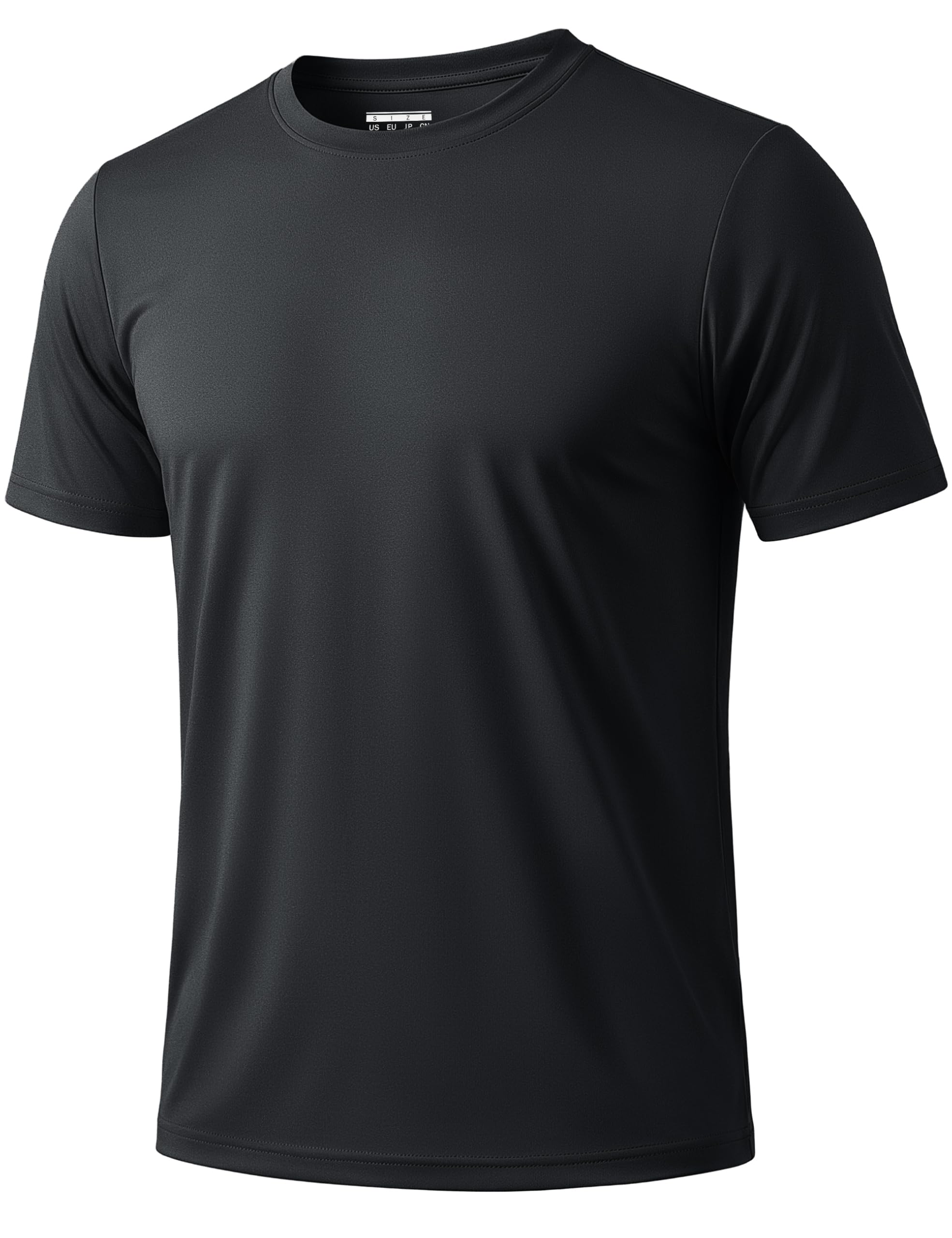 Mens Athletic Sun T-Shirts Lightweight Shirts UV Protection Clothing for Men Outdoor Hiking Shirts Gym Shirts Sports Shirts Black