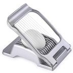 Egg Slicer for Hard Boiled Eggs, Stainless Steel Wire, Multipurpose Heavy Duty Aluminium Egg Cutter Dishwasher Safe for Egg, Salads & Sandwiches, Strawberries, Mushrooms & Soft Cheese, Fruit, Sliver