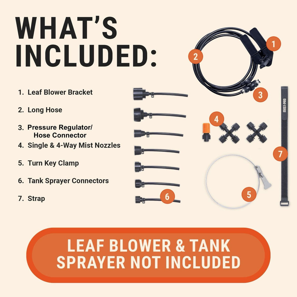 Pesticide Sprayer - Insecticide and Mosquito Mister System - Pest Control System for Fleas, Ticks, and Mosquitos - Mist-PRO Universal Adapter Kit