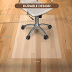 XINQIDAI Office Chair Mat - Heavy Duty, 47"x32", 1/7" Thick, Flat Shipping, Suitable for Carpet and Hardwood Floor