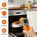 Inkbird WiFi Grill Thermometer IBBQ-4T & Non Contact Infrared Thermometer Gun -58℉~1022℉ IR Gun for Pizza Oven, with Graph Timer Alarm Calibration Rechargeable 4 Colorful Probes