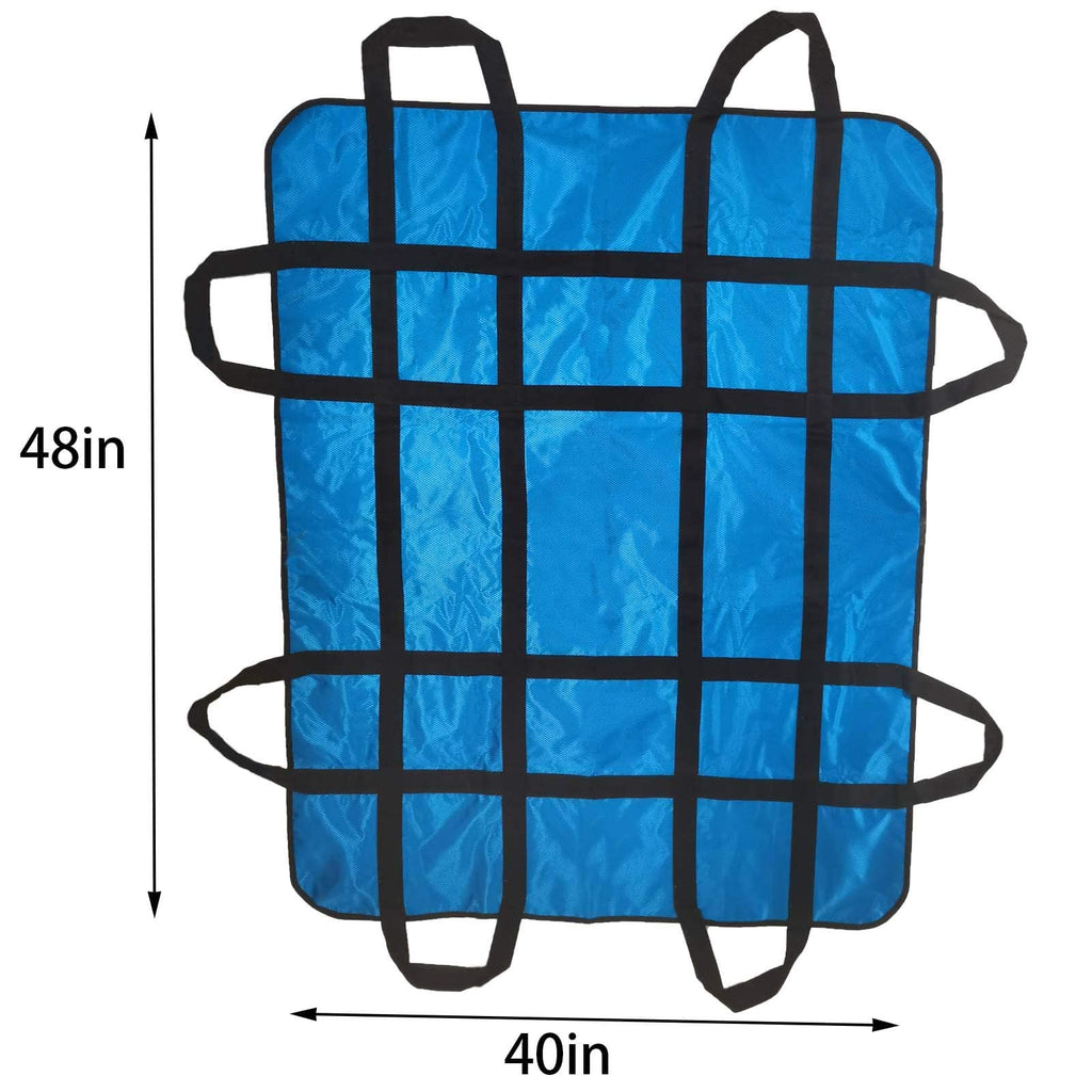 Positioning Bed Pad with Handles 48" X 40" Incontinence Mattress Bedding Protector Liner Underpad Straps for Easy Lift & Transfer Reusable Washable Waterproof Hospital Quality