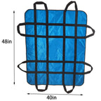 Positioning Bed Pad with Handles 48" X 40" Incontinence Mattress Bedding Protector Liner Underpad Straps for Easy Lift & Transfer Reusable Washable Waterproof Hospital Quality