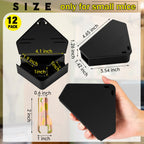 12 Pcs Mice Station with Keys Mouse Bait Stations Waterproof Mice Stations Outdoor Mice Traps Bait Boxes for Mice Indoor Outdoor, Bait Not Included, Suitable for Small Mice (Black)