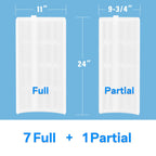Cryspool® 1004 DE Filter Compatible with FNS Plus 48, DEL/DEV 48, DE4820, 59002300, FS-2004, PFS2448, FC-9540, PG-1904, 7 Full + 1 Partial, 48 Sq.Ft DE Grid Swimming Pool Filter Cartridge, 1 Set