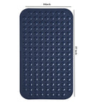 Yanzifly Bathtub Mat Non Slip Bath Mat for Tub Silicone Soft & Safe, Bath Tub Mat Non Slip Shower Mats, Suction Cups Bath Tub Anti Slip Matt for Kids Elderly Non Toxic, Machine Washable - Navy Blue
