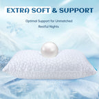 Side Sleeper Pillows for Adults, Cervical Pillow for Side Sleepers Neck and Shoulder Pain Relief, Cooling Crescent Neck Pillow with Adjustable Loft ,Shredded Memory Foam Pillows Queen Size Set of 2
