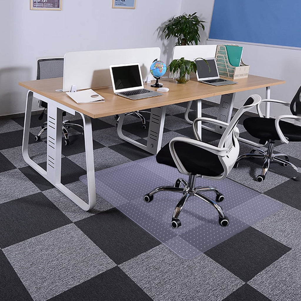 Amyracel Chair Mat for Carpet, 48'' x 36'' Clear Computer Desk Chair Mat for Low Pile Carpeted Floors, Easy Glide Plastic Floor Mat for Office Chair on Carpet Protection