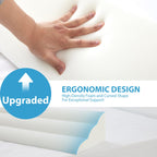 MEGCXIT Queen Bed Wedge Pillow for Headboard, Foam Pillow Wedge for Headboard Gap, Mattress Bed Gap Filler Queen Triangle Pillow Wedge, Anti-slip Bed Crack Pillow Space Filler Queen (60"×10"×6") White
