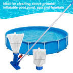 Sepetrel Upgraded Swimming Pool Spa Jet Vacuum Cleaner with Brush & 56" Pole,for Above Ground/Inflatable Pool,Hot Tub,Pond, Spa, Lake and Fountain