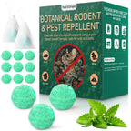 Rodent Mouse Repellent 14 pcs, Peppermint Oil Moth Balls for Mice Rats Deterrent, Natural Pest Control Mothballs for Rodents, Squirrels, Skunk, Mole, Gopher, Pets Safe, Indoor and Outdoor Use