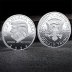 YJSD 10 Pieces Donald Trump 2024 Two Tone Gold Head Coin Silver Plated Commemorative Coin Keep America Great Challenge Coins Novelty Coin Political Gift