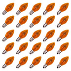 GOOTHY 25 Pack C7 Halloween Flicker Flame Light Bulbs, Orange Flickering Flame Replacement Bulbs for Chandelier Candles Christmas Outdoor String Lights, E12 Candelabra Base Night Light Bulbs, 1 Watt