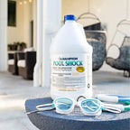Champion 2-Pack Pool Shock, 12.5 Liquid Chlorinator for Swimming Pools, 1 Gallon Each - Fast-Acting Sodium Hypochlorite Sanitizer, Ready to Use, Non-Staining, Non-Scaling, Commercial Grade