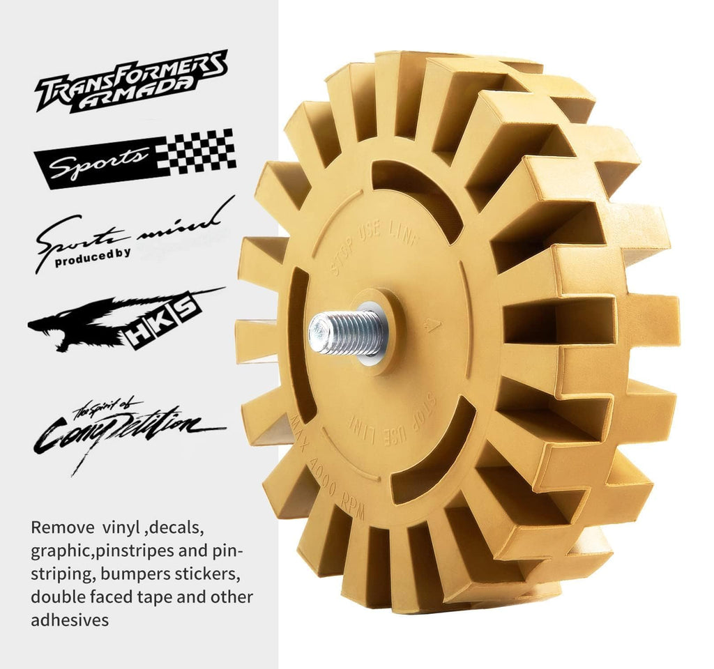 CowboyBOB 30 Pack Decal Remover Eraser Wheel Rubber Eraser Wheel for Drill Removes Car Stripes Vinyl Tapes and Graphics Rubber Eraser Wheel Tool Kit for Cars, RV, Motorcycles Sticker Remover Tool