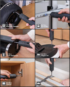 Fanttik S2 Pro Electric Screwdriver, Cordless Screwdriver Set, 7 Torque Settings, 0.5 to 6N.m, 20 Magnetic Bits, 1/4''Hex Shank, with 90° Angle Adapter, for Furniture, Household Repairs(Space Grey)