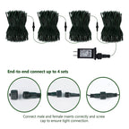 kemooie 300 LED Green String Lights, 99 FT 8 Twinkle Modes Connectable Plug in Green Wire Fairy Lights, Waterproof Christmas Lights for Party Irish St Patrick's Day Decorations (Green)
