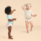 The Honest Company Comfort Dry Disposable Daytime Diapers, Hypoallergenic, Fragrance-Free, Sensitive Skin, Wingin' It + Catching Rainbows, Super Club Box Size 5 (27+ lbs), 84 Count