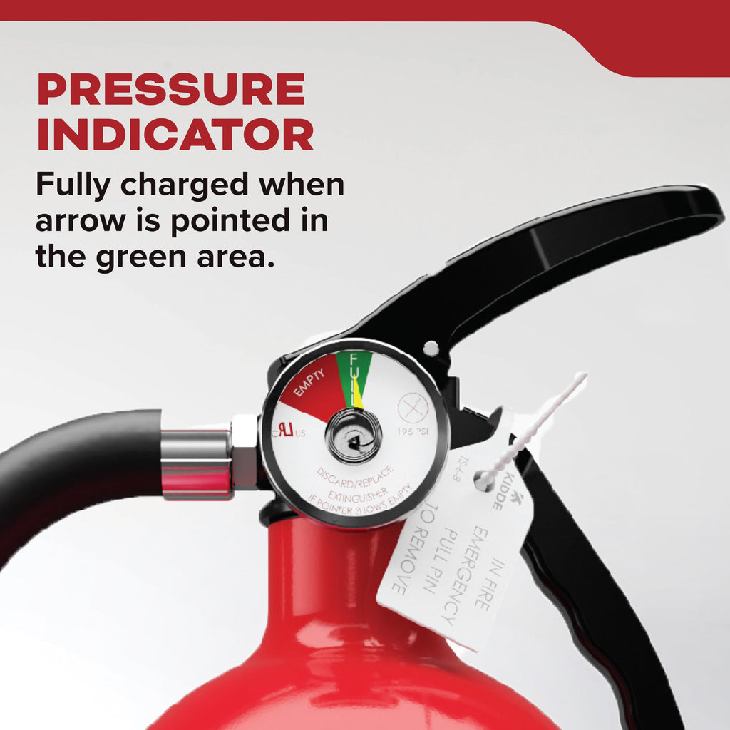 Kidde Fire Extinguisher for Home, Garage & Workshop Use, 3-A:40-B:C, 8.85 Lbs., Hose & Wall Mount (Included)