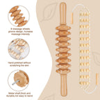 DCIAER 4 in 1 Wood Therapy Massage Tools Lymphatic Drainage Massager Kit - Maderoterapia Kit - for Gua Sha Massage, Anti Cellulite, Body Sculpting, Get Rid of Cellulite