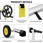 VINGLI Pool Cover Reel Set Pool Solar Cover Reel for Inground Swimming Pool, Aluminum Solar Swimming Inground Cover Blanket Reel (Upgrade) (14 Feet)