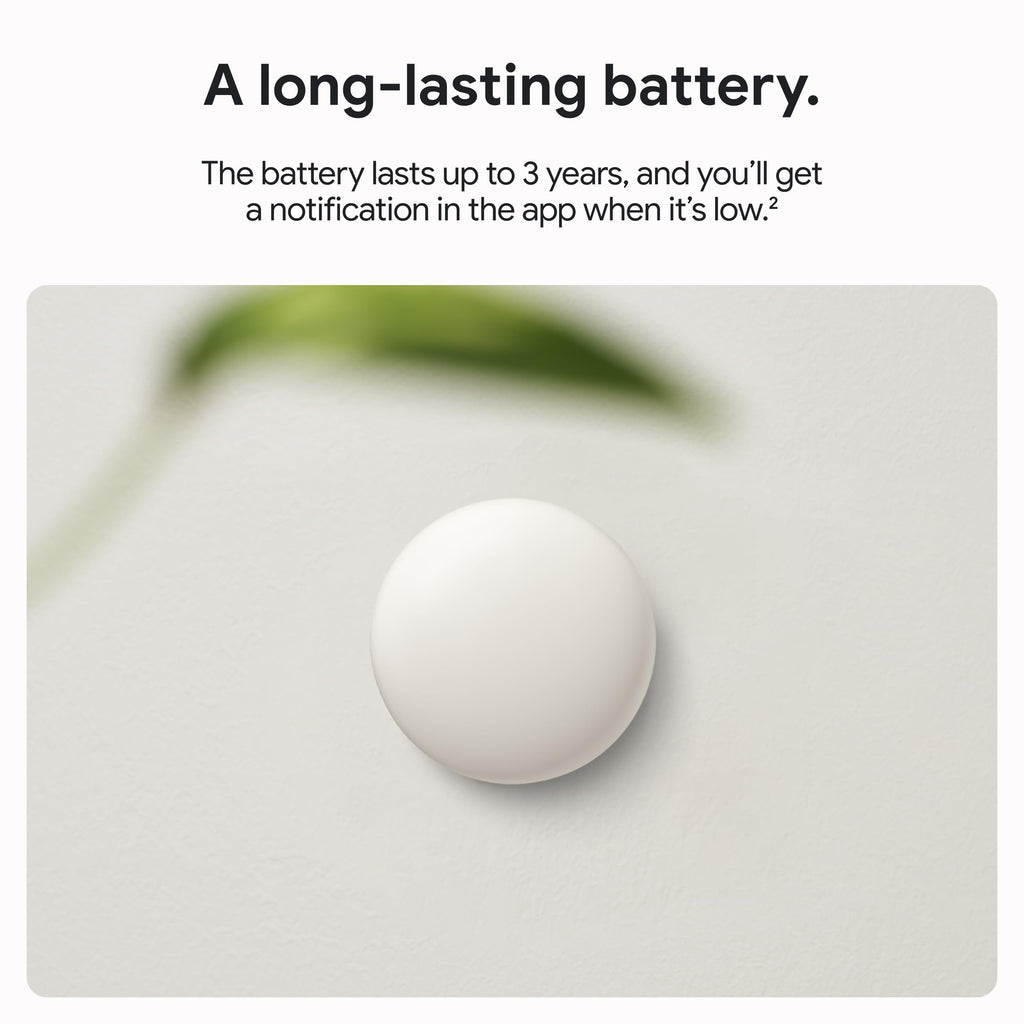 Google Nest Temperature Sensor (2nd Gen) - Room Comfort Sensor with Scheduling - Works with The Nest Learning Thermostat (3rd and 4th Gen) and Nest Thermostat E - Porcelain, White