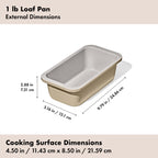 OXO Good Grips Non-Stick Pro Ceramic Coated Metal Bakeware 1Lb Loaf Pan – Biscuit