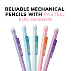 Xtra-Smooth Pastel Mechanical Pencils with Erasers, Medium Point (0.7mm), 24-Count Pack, Bulk Mechanical Pencils for School or Office Supplies