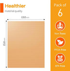 SKYBD Copper Grill Mats for Outdoor Grill（Set of 6), Nonstick & Easy to Clean BBQ Grilling Sheets, Reusable & Heavy Duty Mats Works on Outdoor Gas, Electric, Charcoal Grill