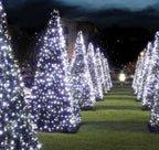 iBaycon Solar Christmas Net Lights, 5ft × 5ft Net Mesh Lights with 8 Modes and Timer,Waterproof Solar Bush Lights for Xmas Trees, Party, Garden, Wedding, Outdoor Decorations (White)