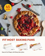 Katbite 15in x 242ft, 300 Sq.Ft Value Pack Parchment Paper Roll for Baking, Parchment Baking Paper with Serrated Cutter, Heavy Duty & Value Pack Roll for Cooking, Air Fryer, Steaming, Bread